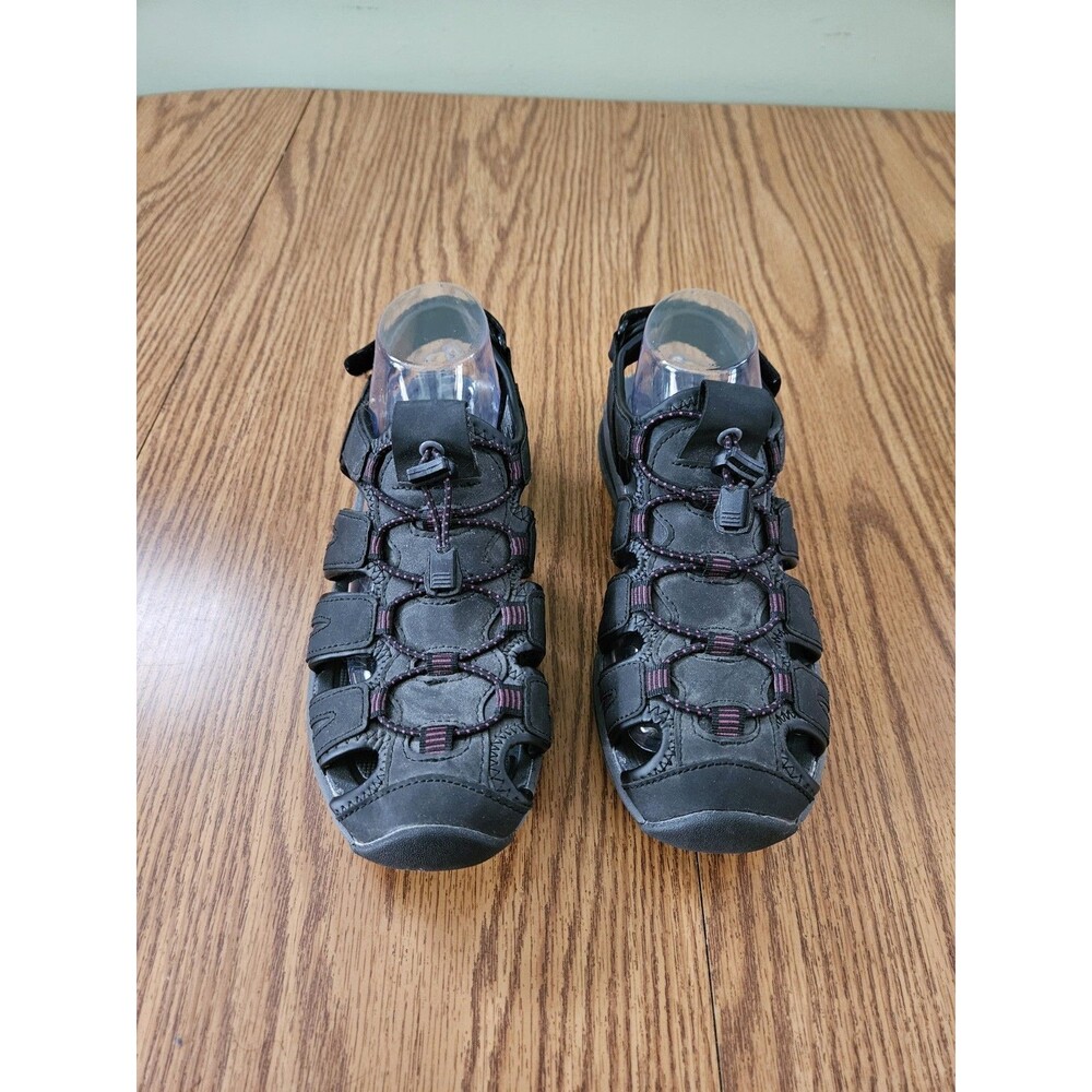 KHOMBU Women's Ashley Closed Toe Hiking~Outdoors Black Sandals Sz 9 EUC Gorpcore